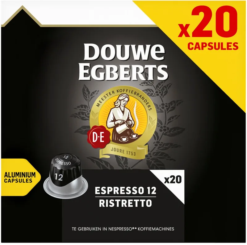 Espresso Ritretto - Intensiteit 12 - 20 capsules de Douwe Egberts – photo produit