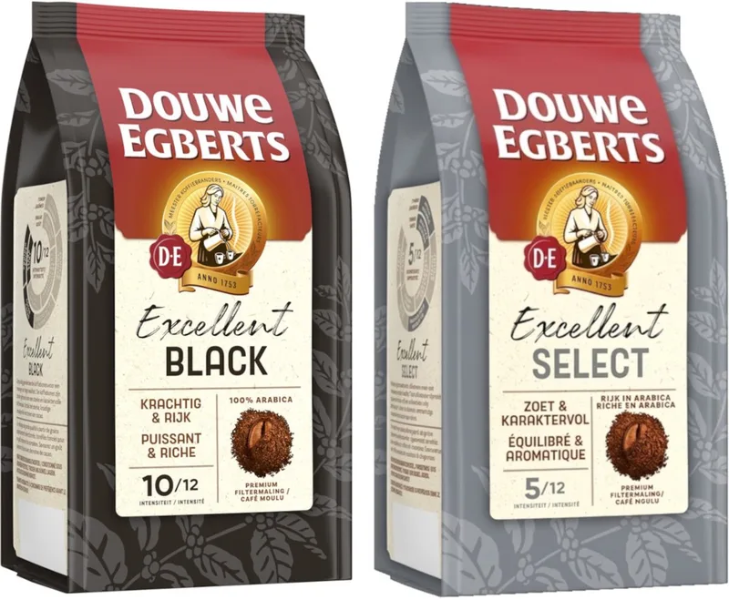 Excellent Black Select - Mixverpakking - Gemalen Koffie - 500g (250g) van Douwe Egberts – productfoto