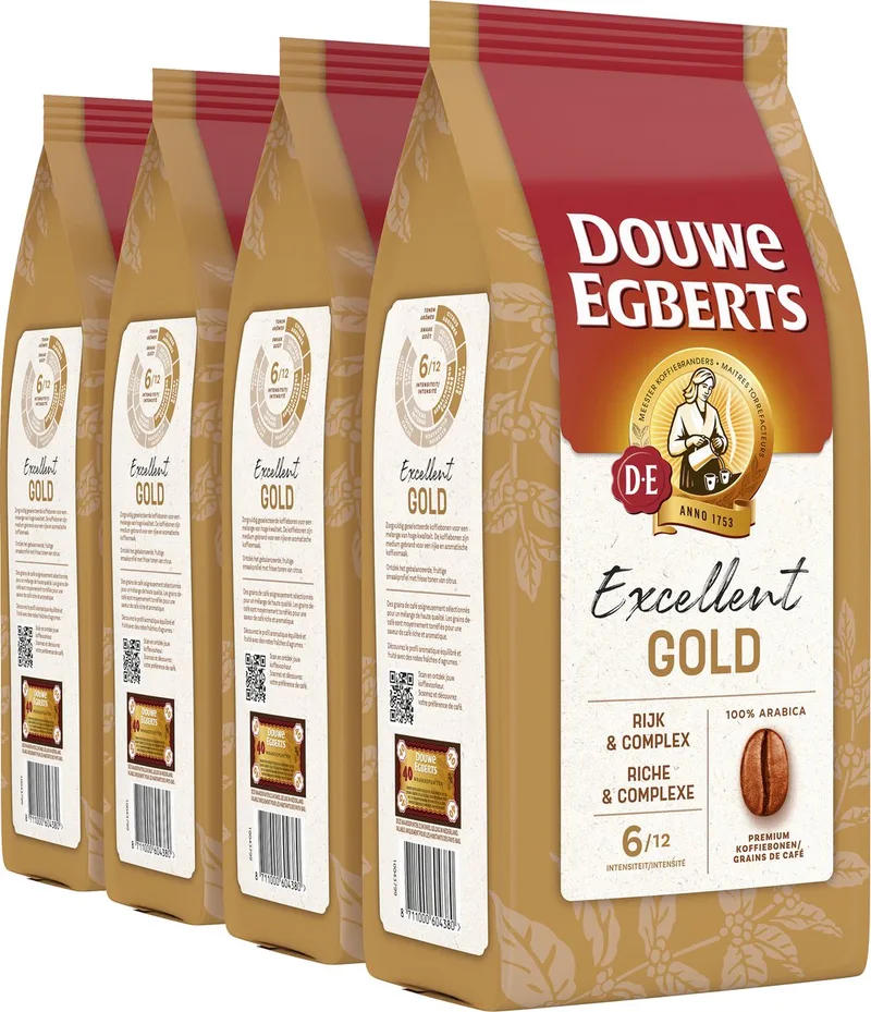 Excellent Gold Koffiebonen - 4 x 1 KG van Douwe Egberts – productfoto