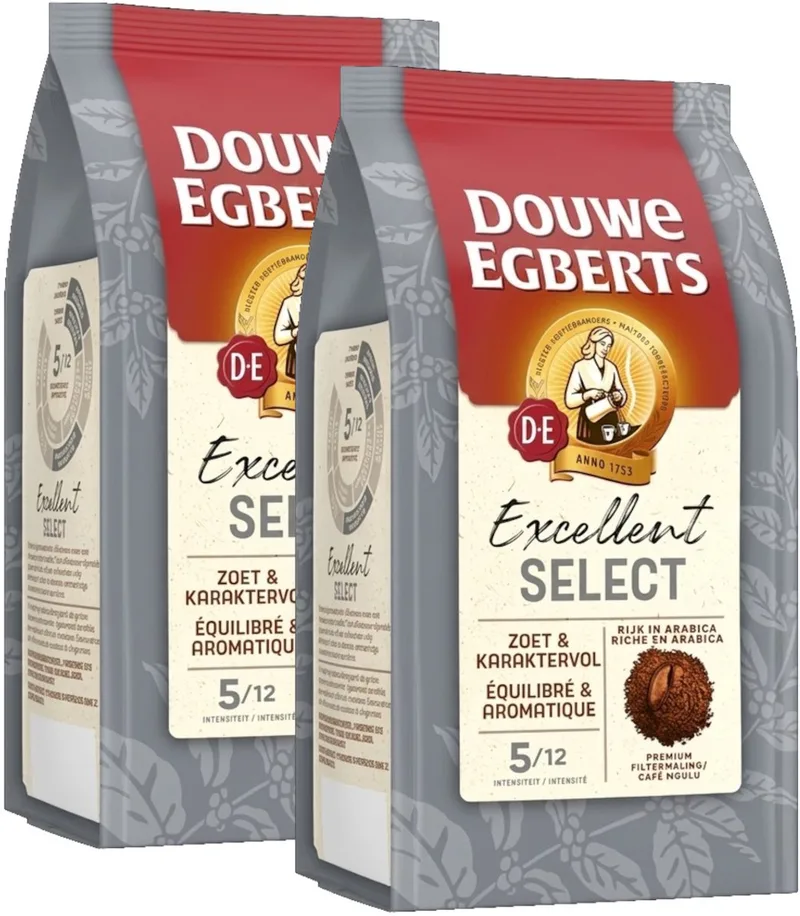 Excellent Select - Multipack - Gemalen Koffie - 500g (250g) de Douwe Egberts – photo produit
