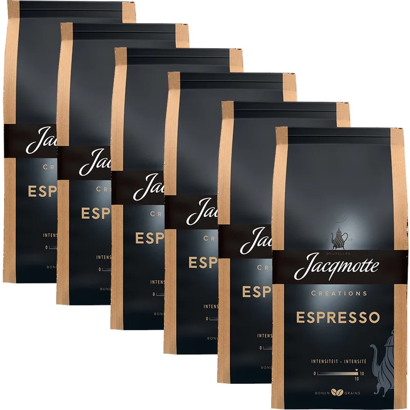 Jacqmotte Creations Espresso - Multipack - Koffiebonen - 3kg (6x500g) van Douwe Egberts – productfoto