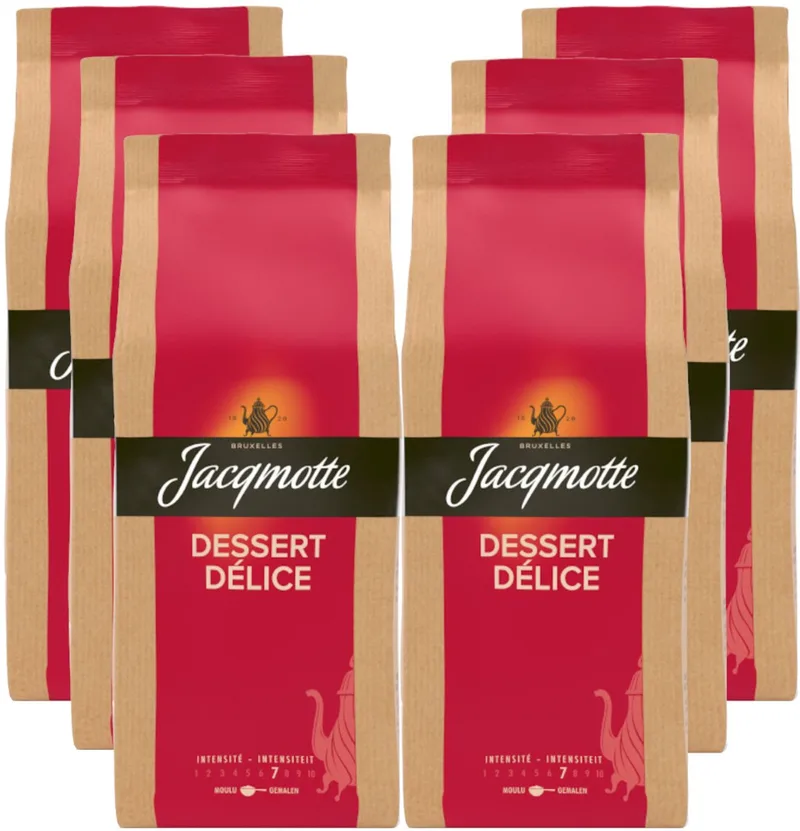 Jacqmotte Dessert Delice - Multipack - Gemalen Koffie - 1,5kg (6x250g) by Douwe Egberts – product photo