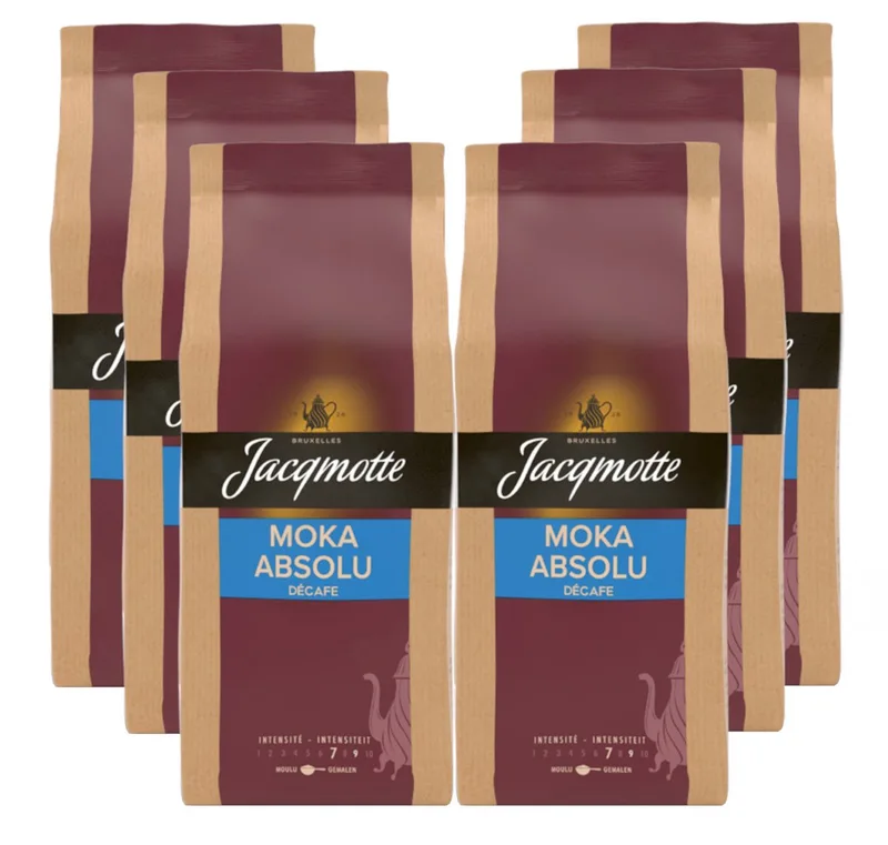 Jacqmotte Moka Absolu Decafe - Multipack - Gemalen Koffie - 1,5kg (6x250g) från Douwe Egberts – produktbild
