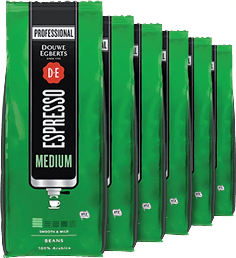 Koffie Douwe Egberts espresso bonen medium roast | 6 x 1 KG by Douwe Egberts – product photo