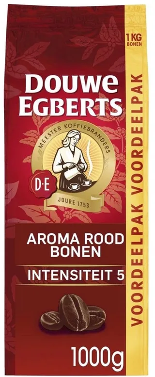 Koffiebonen melange rood - Pak 1 kilo van Douwe Egberts – productfoto 1 van 2