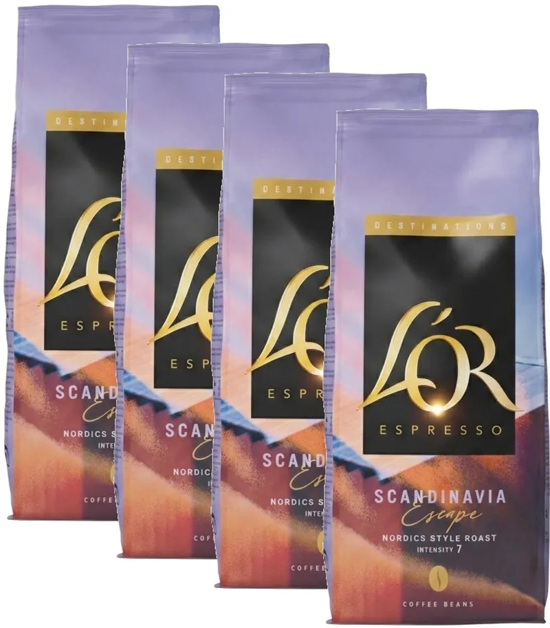 L'Or Espresso Scandinavia - Multipack - 1800g (4x450g) Koffiebonen de Douwe Egberts – photo produit