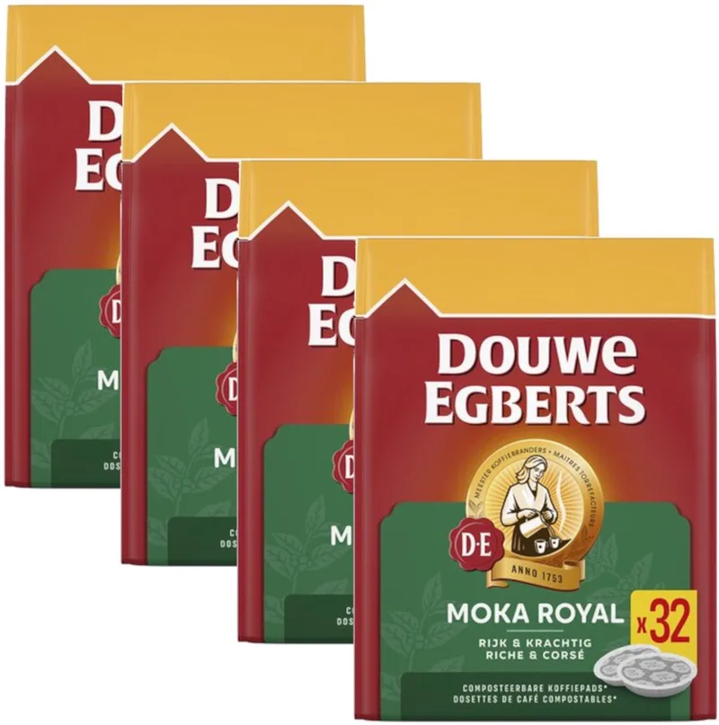 Moka Royal - Multipack - Koffiepads - 128 (4x32) de Douwe Egberts – photo produit