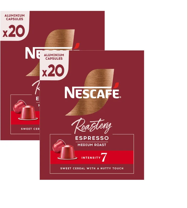 Nescafe Roastery Espresso Medium Roast - 40 (2x20) Koffiecups Compatibel Met Nespresso Coffee Machine de Douwe Egberts – photo produit