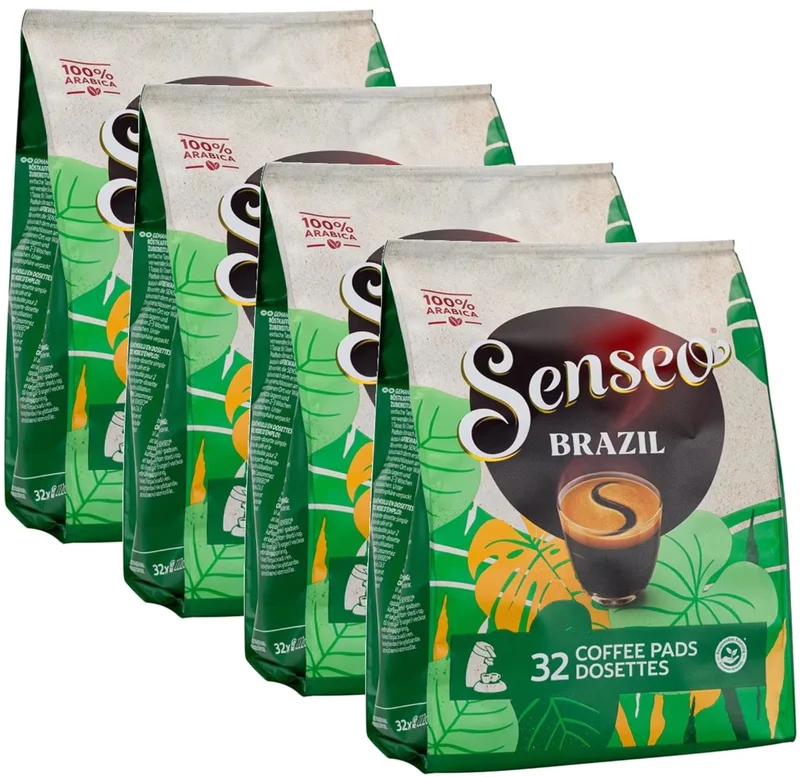 Senseo Brazil Koffiepads 100% Arabica 4 x 32 Pads van Douwe Egberts – productfoto