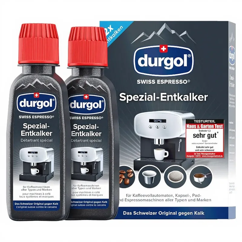 Swiss Espresso Spezial-Entkalker 2 x 125 ml von Durgol – Produktfoto