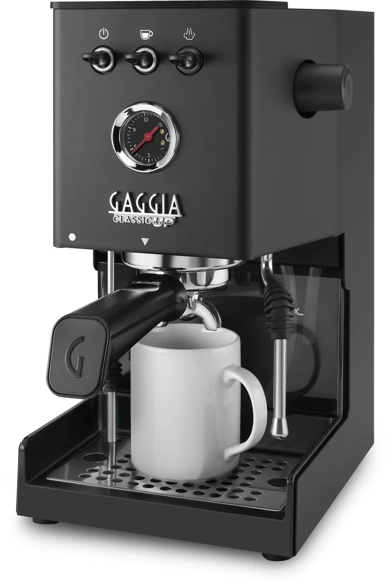 Classic UP Espressomachine - Handmatige Espresso Machine - 58 mm Filterdrager - Dubbele PID van Gaggia in Zwart – productfoto