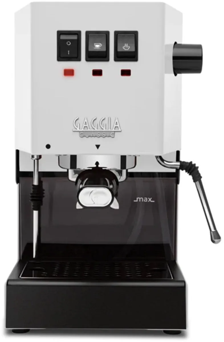 New Classic E24 Espressomachine - 58 mm Professionele Filterdrager - Messing Boiler - Professionele Stoompijp - Polar White by Gaggia in White – product photo