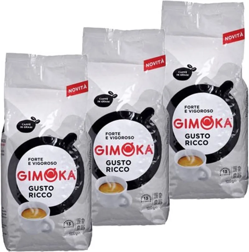 Gusto Ricco - koffiebonen - 3 x 1 kilo van Gimoka – productfoto