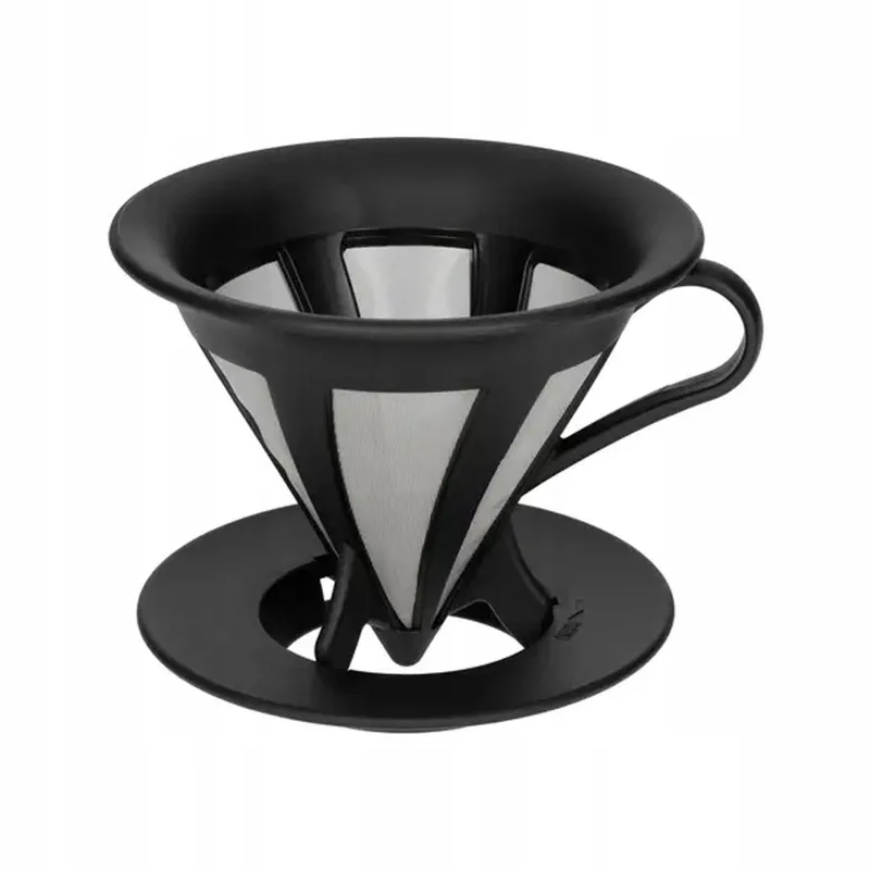 Cafeor Dripper 02 - Koffiezetapparaat met Roestvrij Staal Filter by Hario in Black – product photo