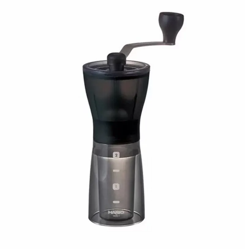 Mini Slim Plus - Koffiemolen van Hario in Transparant – zwart – productfoto