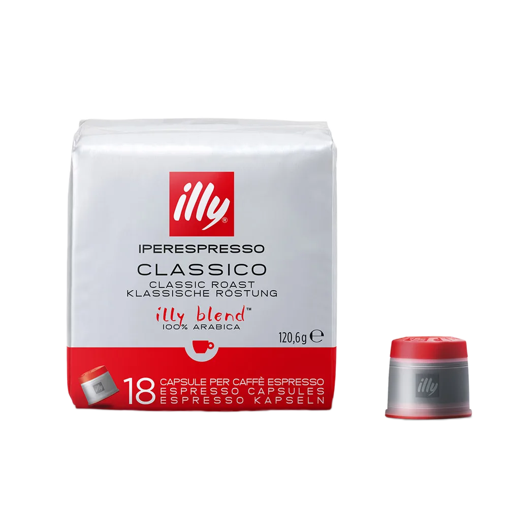 Classico (Normale Branding) - 18 Iperespresso-capsules van illy – productfoto