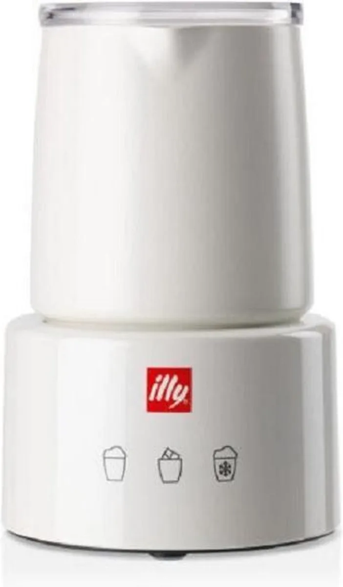 Elektrische melkopschuimer - Voor warm en koud melkschuim - barista kwaliteit thuis van illy in Wit – productfoto
