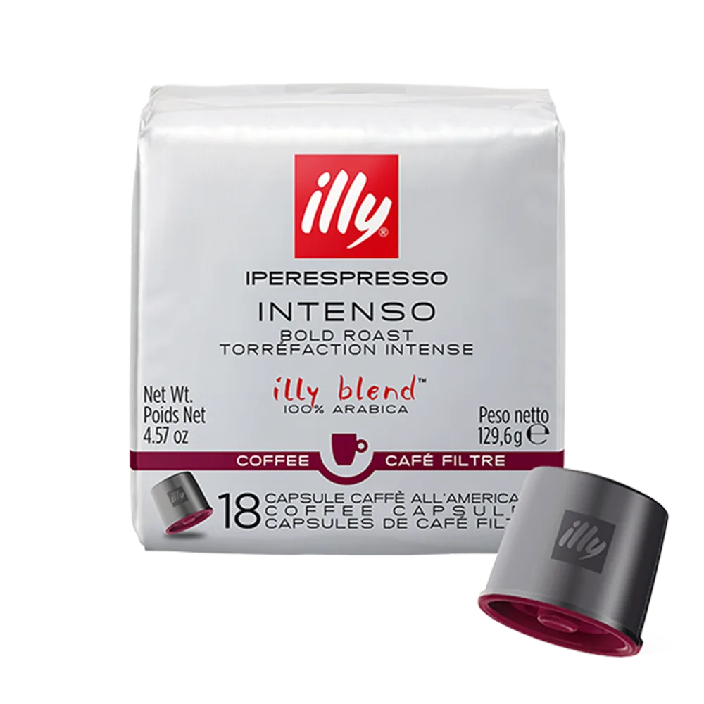 Filter Intenso (Donkere Branding) - 18 Iperespresso-capsules van illy – productfoto
