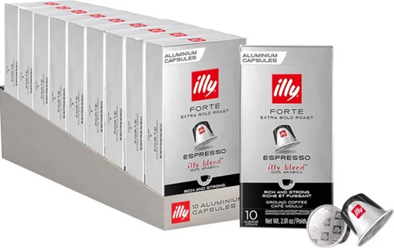 Forte Espresso Koffiecups - Intensiteit 9/9 - 10 x 10 stuks van illy – productfoto