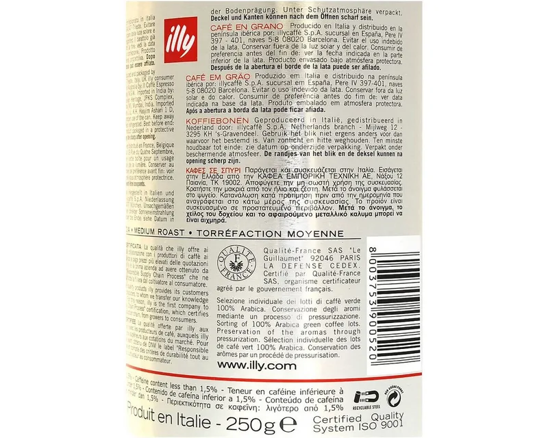 koffiebonen Classico - 250 gram van illy – productfoto 3 van 3