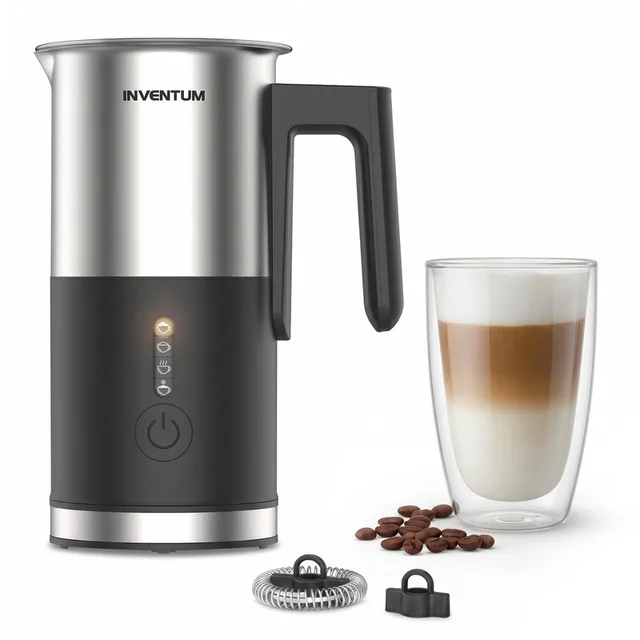 MK355S Elektrische Melkopschuimer - Warm & koud schuim - Verwarmen - 115/240 ml - Zwart/RVS