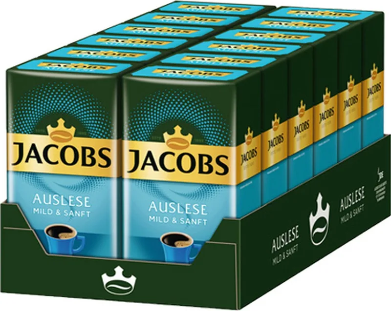 Auslese Mild & Sanft Gemalen koffie - 12x 500g by Jacobs – product photo