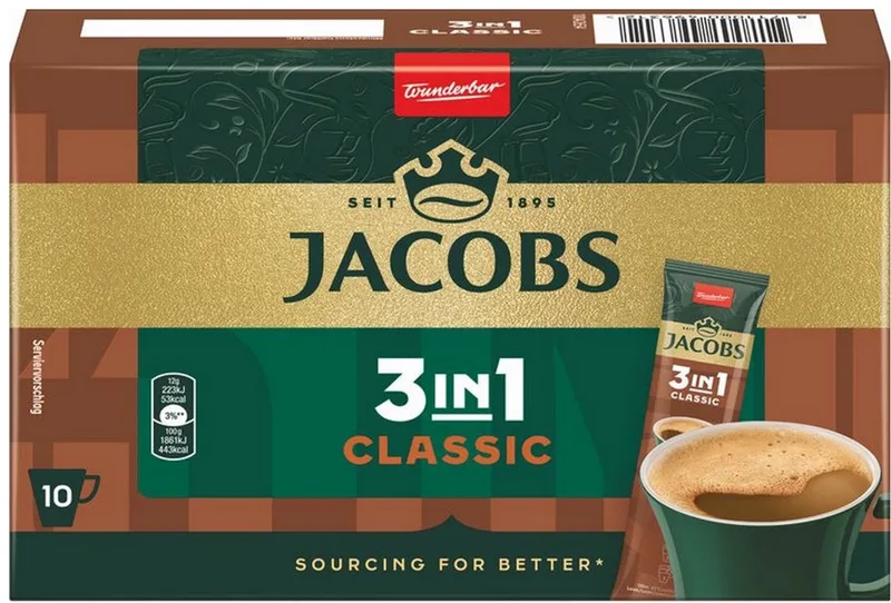 Classic 3in1 Sticks Oploskoffie - 12x 10 sticks by Jacobs – product photo