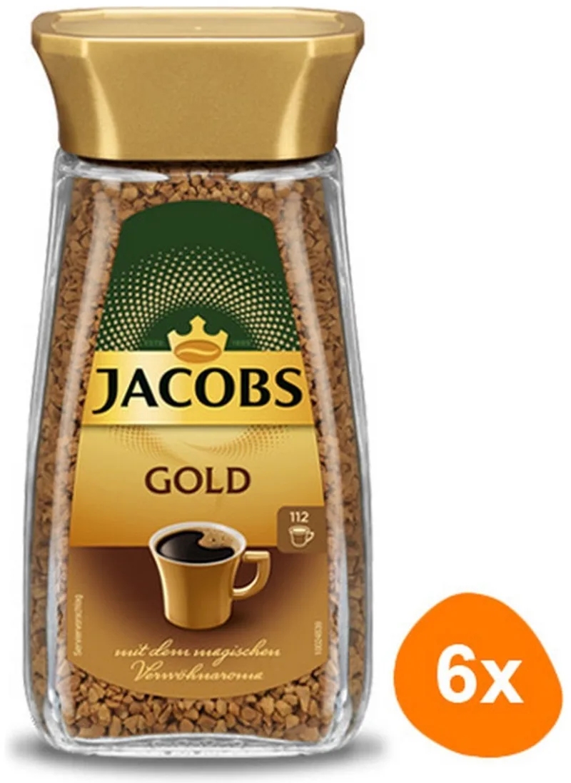 Gold Oploskoffie - 6x 200g från Jacobs – produktbild