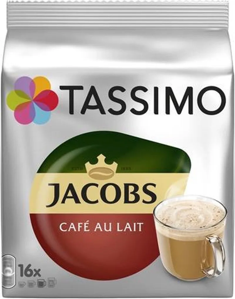 Tassimo Jacobs Café au Lait - 16 Capsules van Jacobs – productfoto