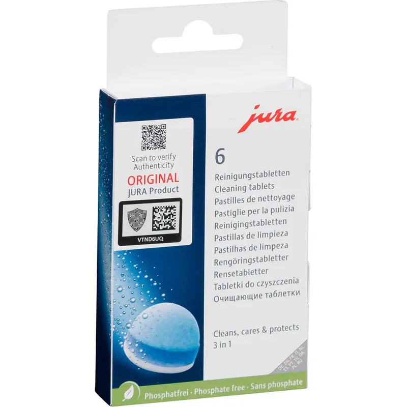 Care Kit V3 - 3x CLARIS Smart+-filterpatronen, 3 in 1 reinigingstabl. (6 st.), 1 melksysteemreiniger (90g) en 2 melkslangen van Jura – productfoto 3 van 5