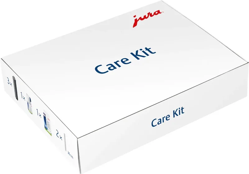 Care Kit V3 - 3x CLARIS Smart+-filterpatronen, 3 in 1 reinigingstabl. (6 st.), 1 melksysteemreiniger (90g) en 2 melkslangen van Jura – productfoto 1 van 5