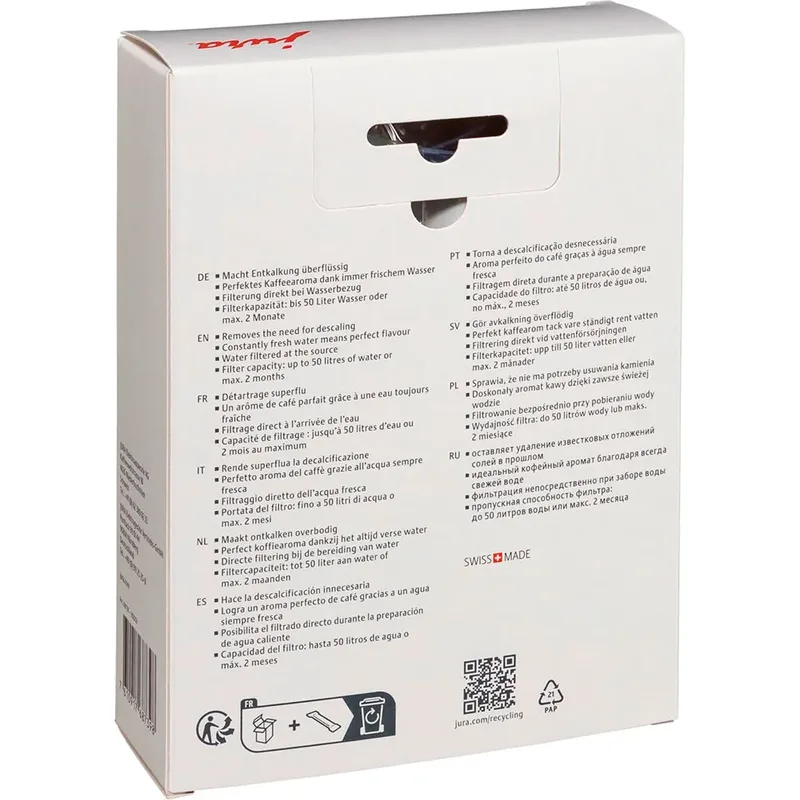 Claris White Waterfilter 3 stuks van Jura – productfoto 2 van 2