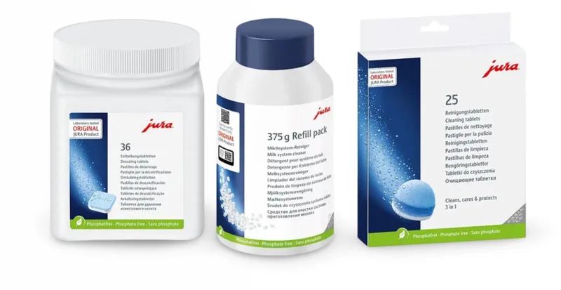 Cleanpack – JURA Reinigingstabletten en Ontkalkingstabletten 25 en 36 Stuks by Jura – product photo