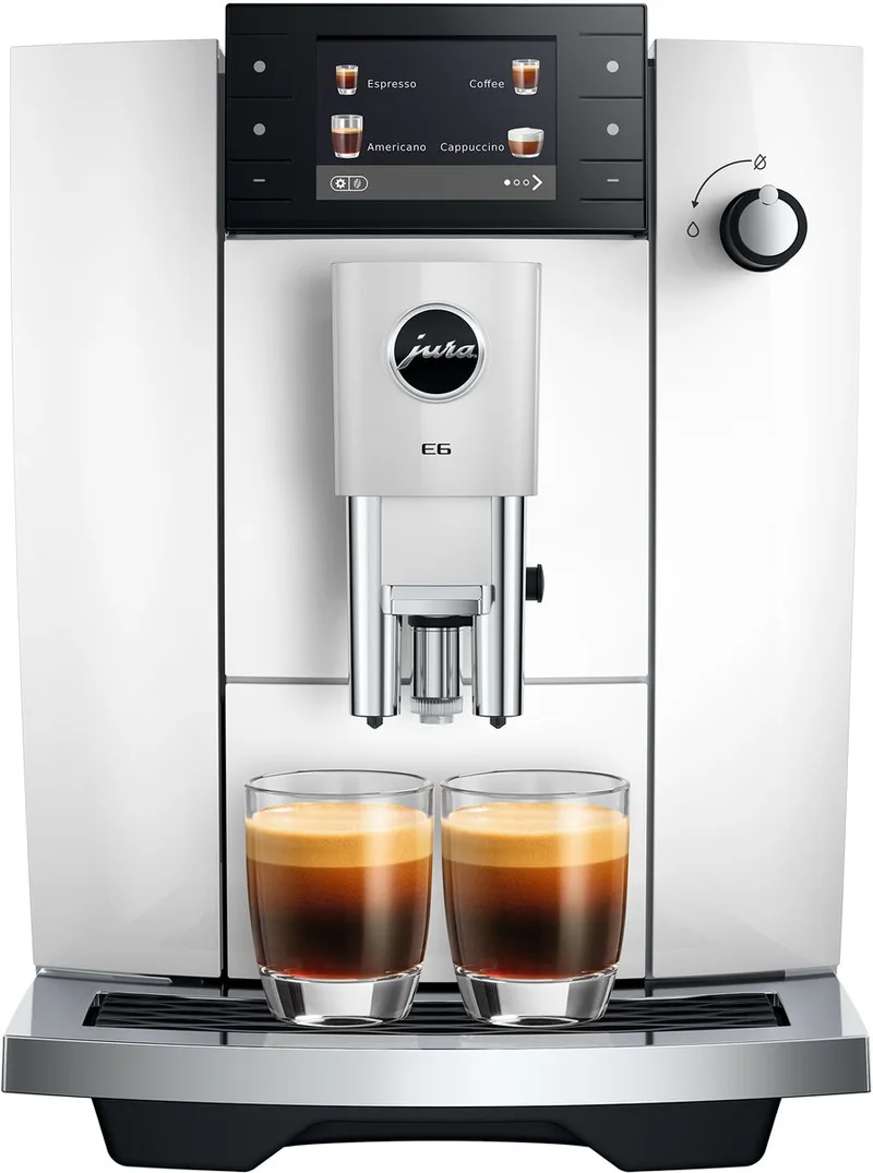 E6 (ED) - Volautomatische koffiemachine van Jura in Piano White – productfoto
