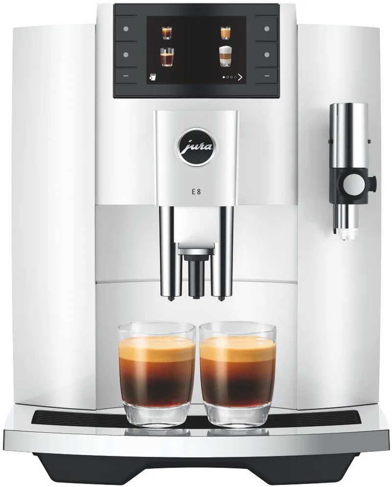 E8 (EC) - Volautomatische espressomachine van Jura in Piano White – productfoto