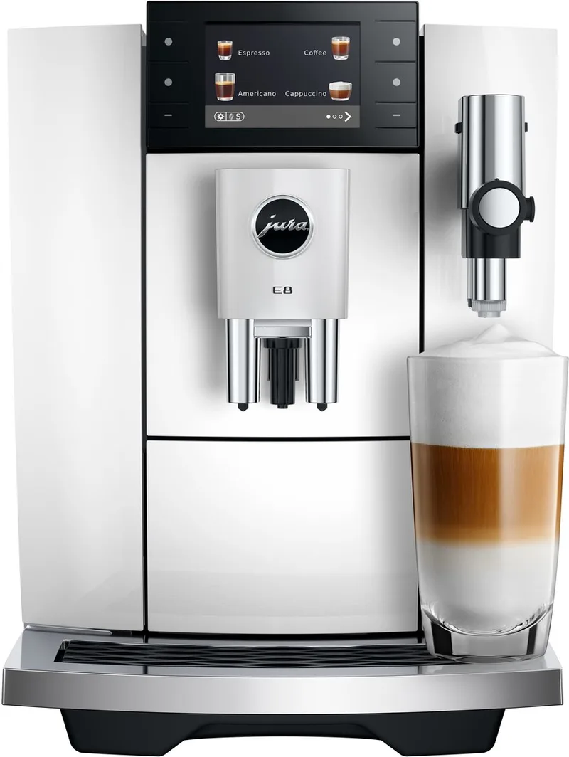 E8 Piano White (ED) - Volautomatische espressomachine van Jura in Wit – productfoto