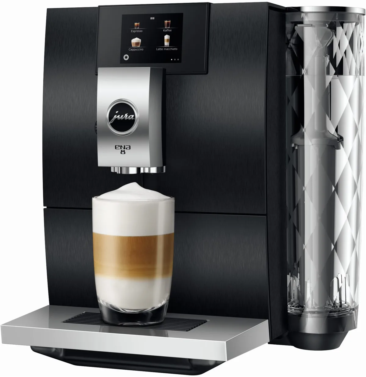 ENA 8 Signature Line Kaffee-Vollautomat Aluminium Dark Inox (ECS), 1,1 l, Apps ladbar von Jura – Produktfoto