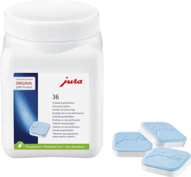 JURA - 2 in 1 Ontkalkingstabletten - 36 stuks van Jura in Zilver, Wit – productfoto