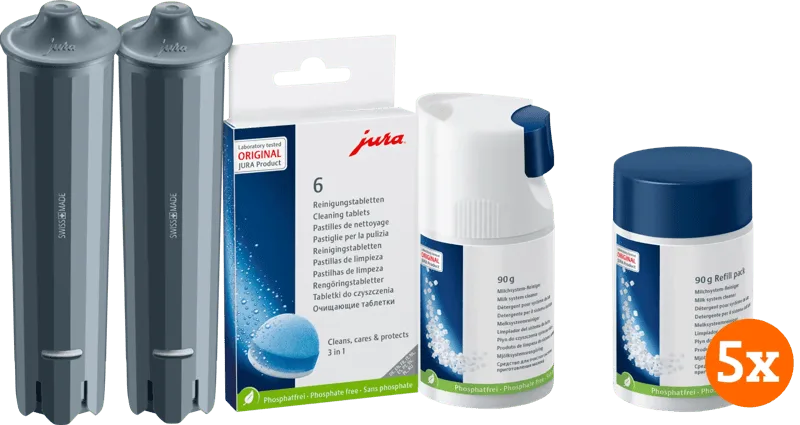 Pflegepaket ein halbes Jahr + Milchreiniger von Jura – Produktfoto