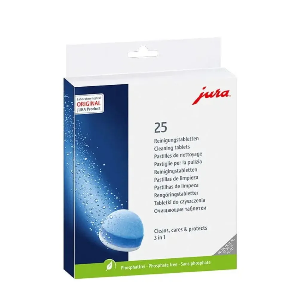 onderhoudspakket – 3x Claris Smart+ waterfilter + 25x reinigingstabletten by Jura – product photo