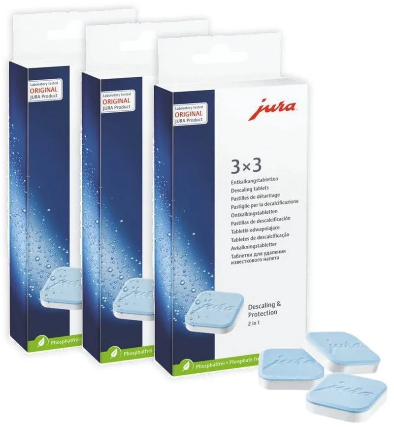 Ontkalkingstabletten (3x3 st.) 61848 van Jura in Blauw – productfoto