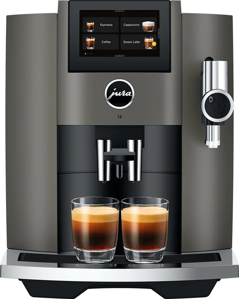 S8 (EB) - Volautomatische espressomachine van Jura in Dark Inox – productfoto