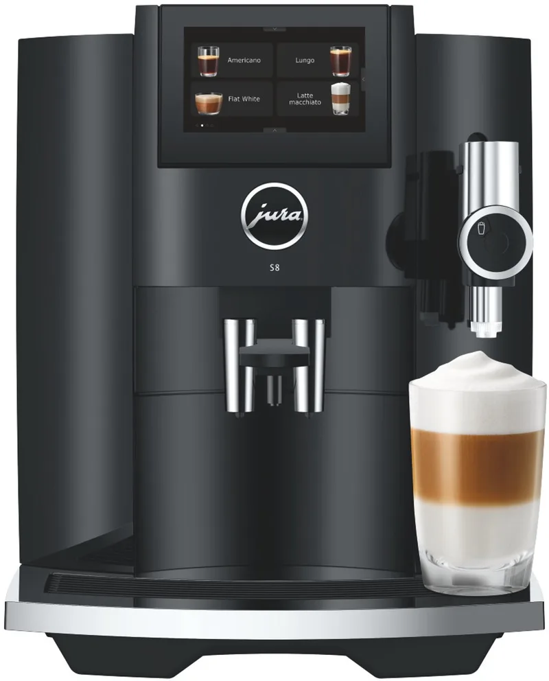 S8 (EB) - Volautomatische espressomachine van Jura in Piano Black – productfoto