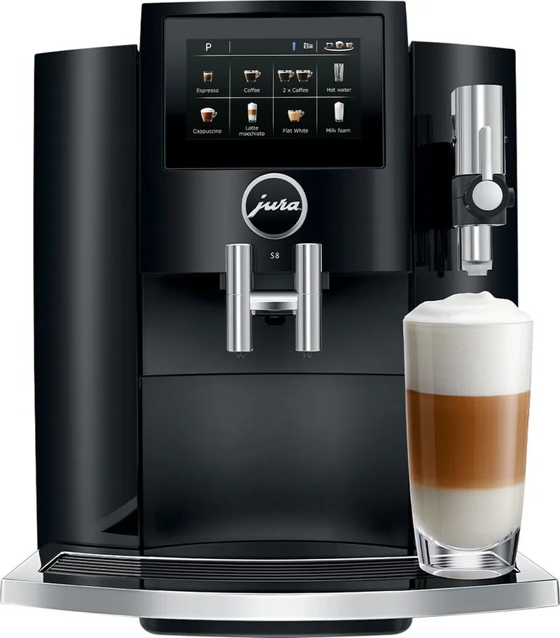 S8 Piano Black (EA) - Volautomatische espressomachine van Jura in Zwart – productfoto