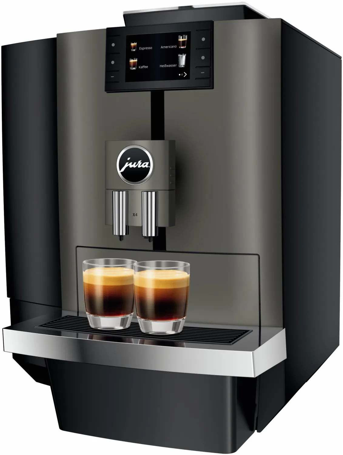 X4 Kaffee-Vollautomat Dark Inox von Jura in Grau – Produktfoto