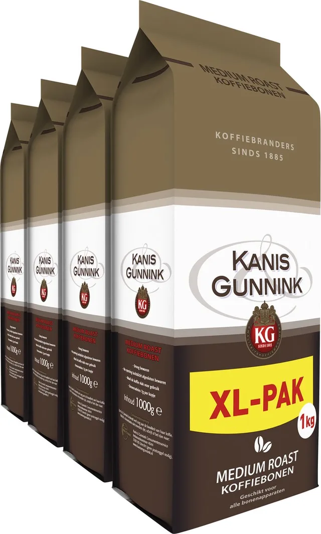 Medium Roast Koffiebonen - Voordeelverpakking 4 x 1000 gram