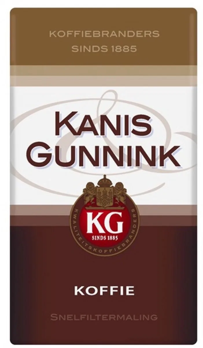 Regular snelfilterkoffie 500 g | Gemalen Filterkoffie | Medium Roast | Evenwichtige, Ronde Smaak voor Zwarte Koffie van Kanis & Gunnink – productfoto