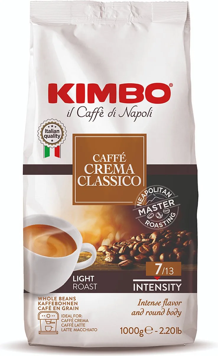 Caffé Crema Classico - koffiebonen - 1 kilo van Kimbo – productfoto