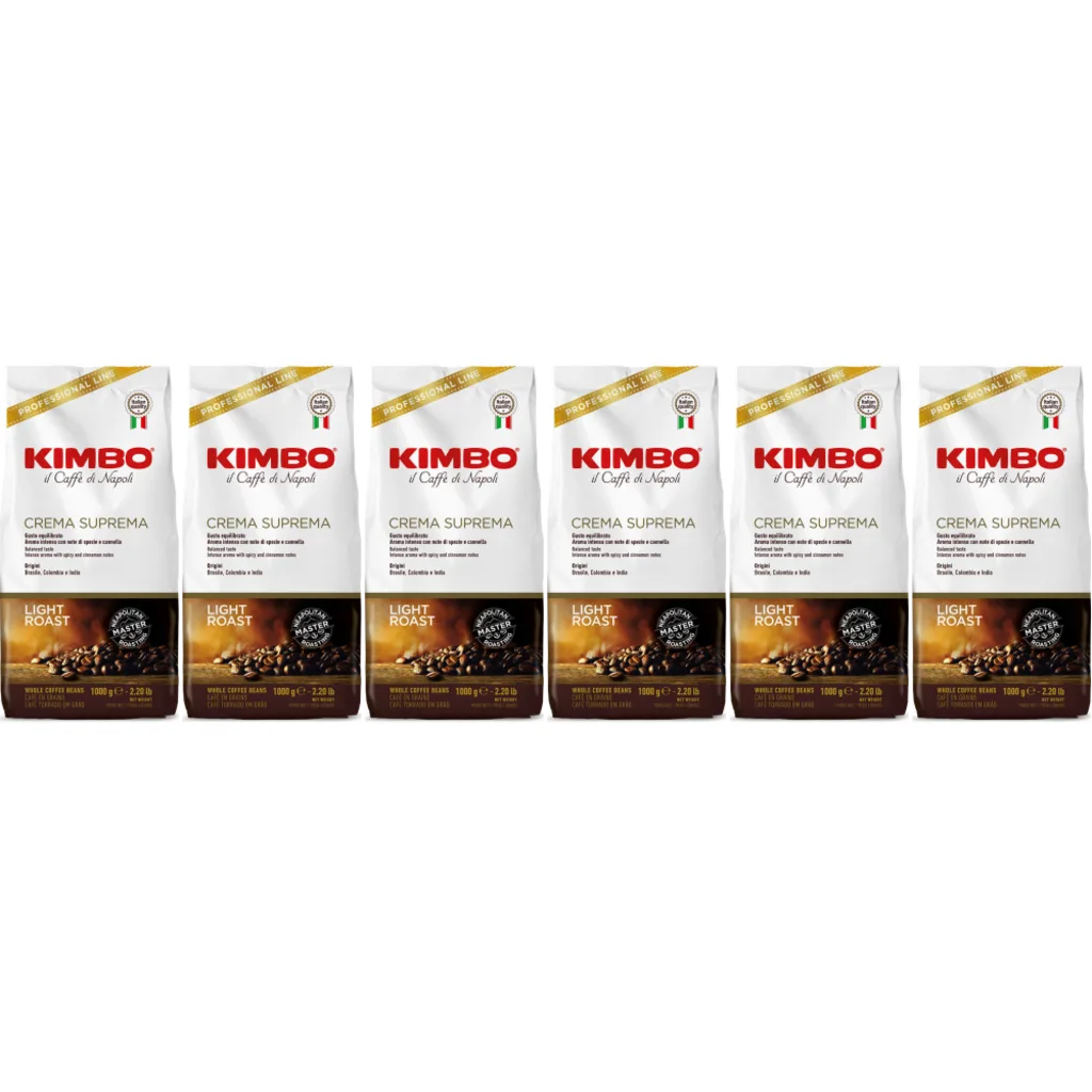 Crema Suprema - koffiebonen - 6 x 1 kilo de Kimbo – photo produit