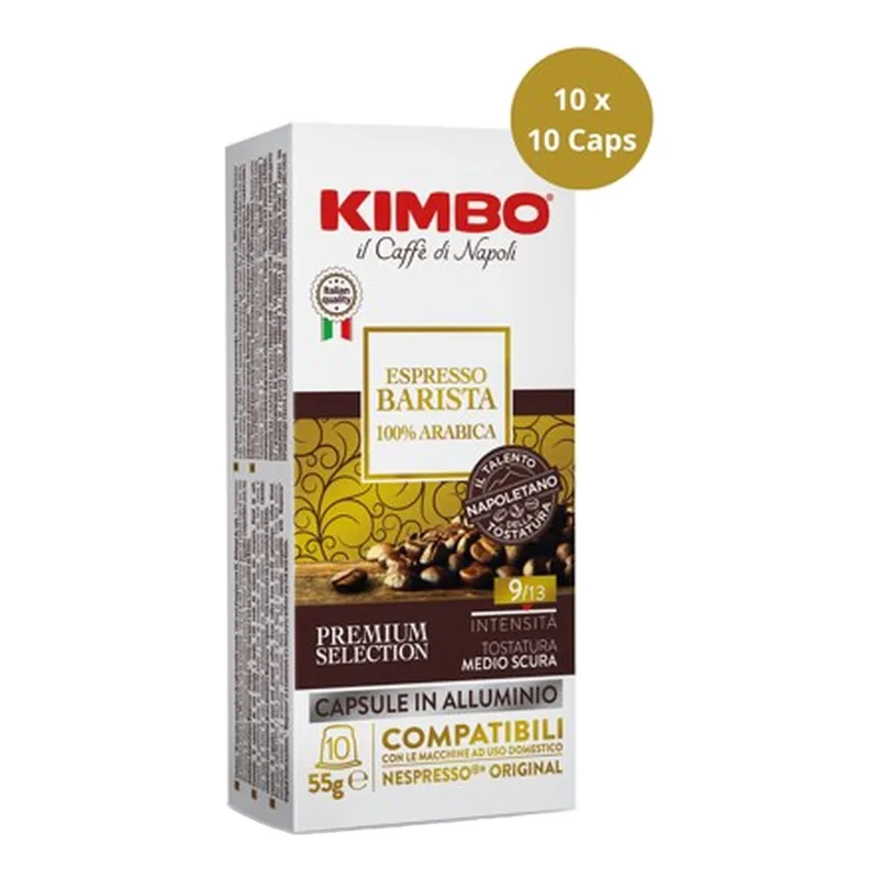 ESPRESSO BARISTA 100 % Arabica Café capsules Nespresso intensité 9/13 - 10 capsules/55 g by Kimbo – product photo